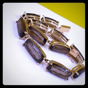 Sold SOLDSOLDSOLD 14k gold smoky topaz bracelet